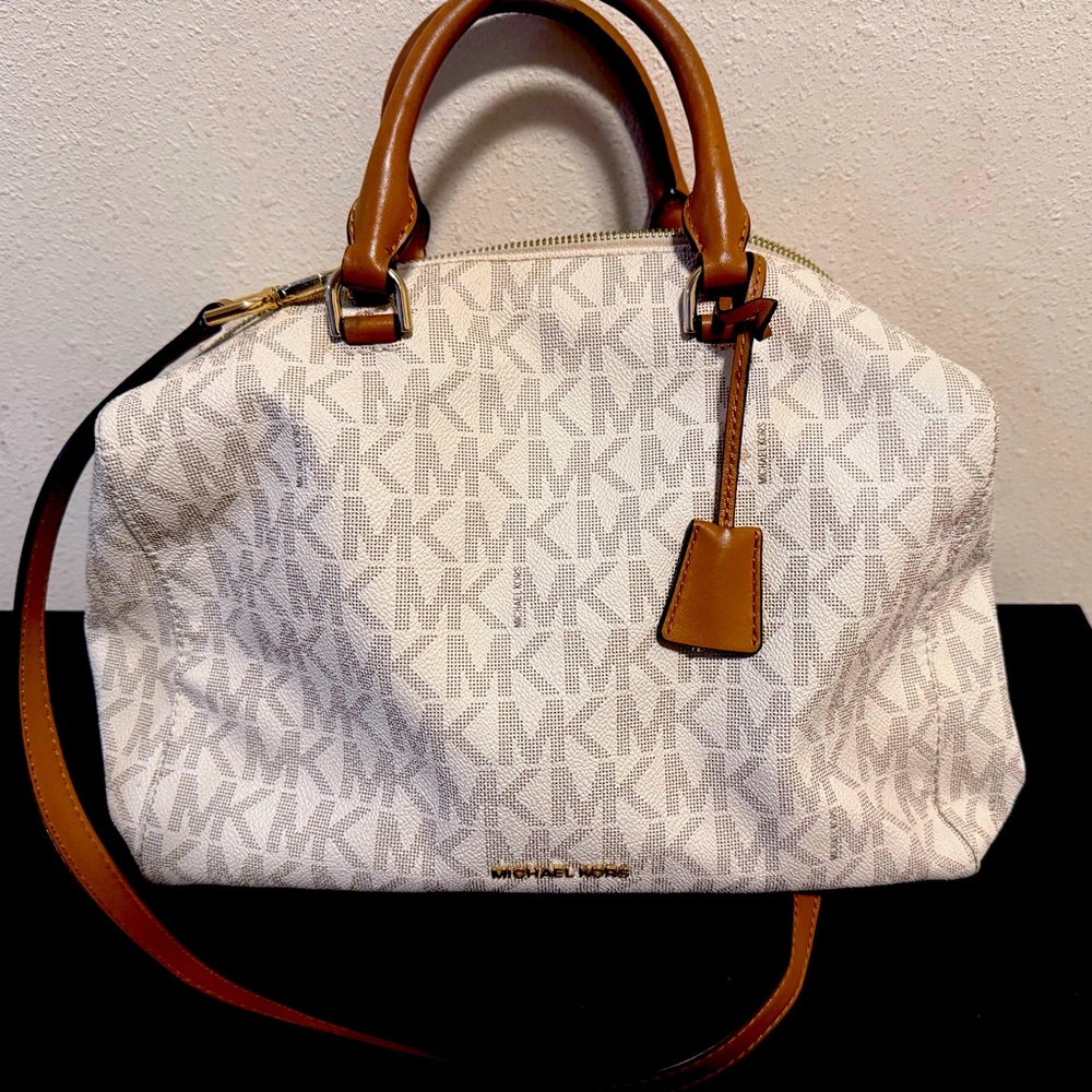Michael Kors White and Tan Women's Bag
